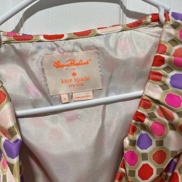 Kate Spade Aubrey silk wrap spring dress pink women’s size 4 - Picture 6 of 6